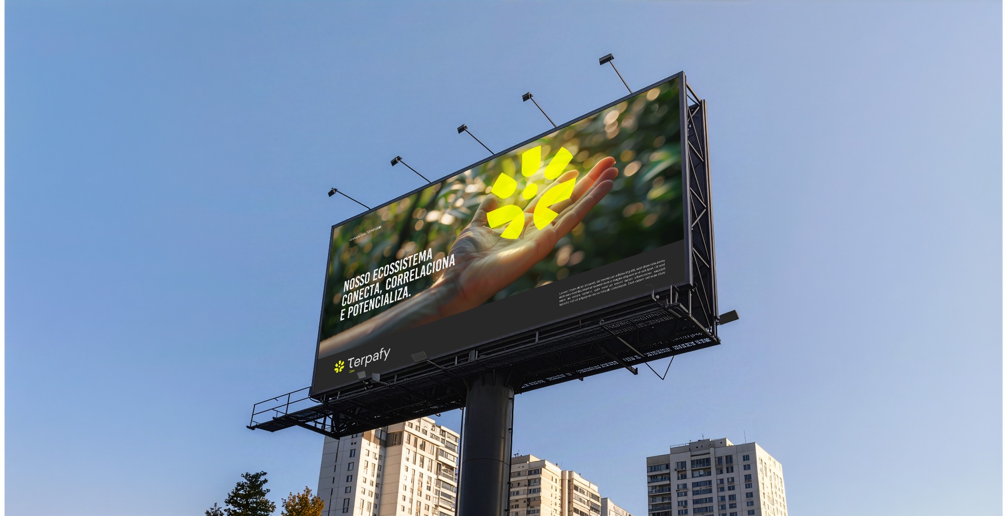 Mockup de aplicação Terpafy em outdoor